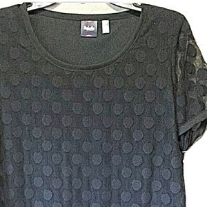 Black Rafaella Short-Sleeved Top